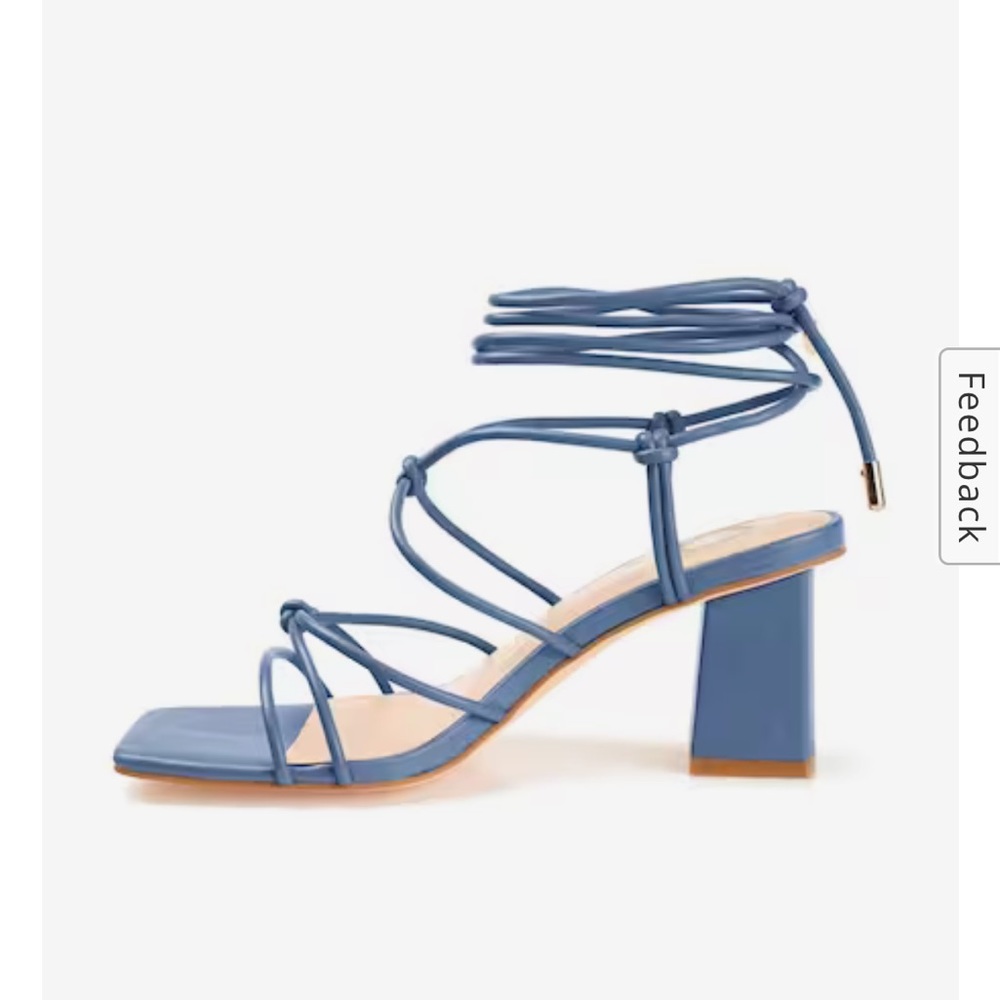 DSW Blue Strappy Heel